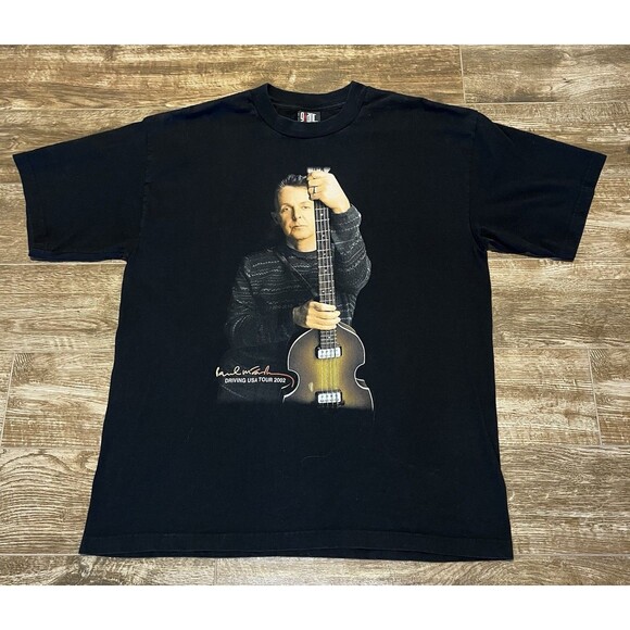 giant Other - Vintage Paul McCartney T-Shirt XL 2002 Driving USA Tour Giant Tag Original Band